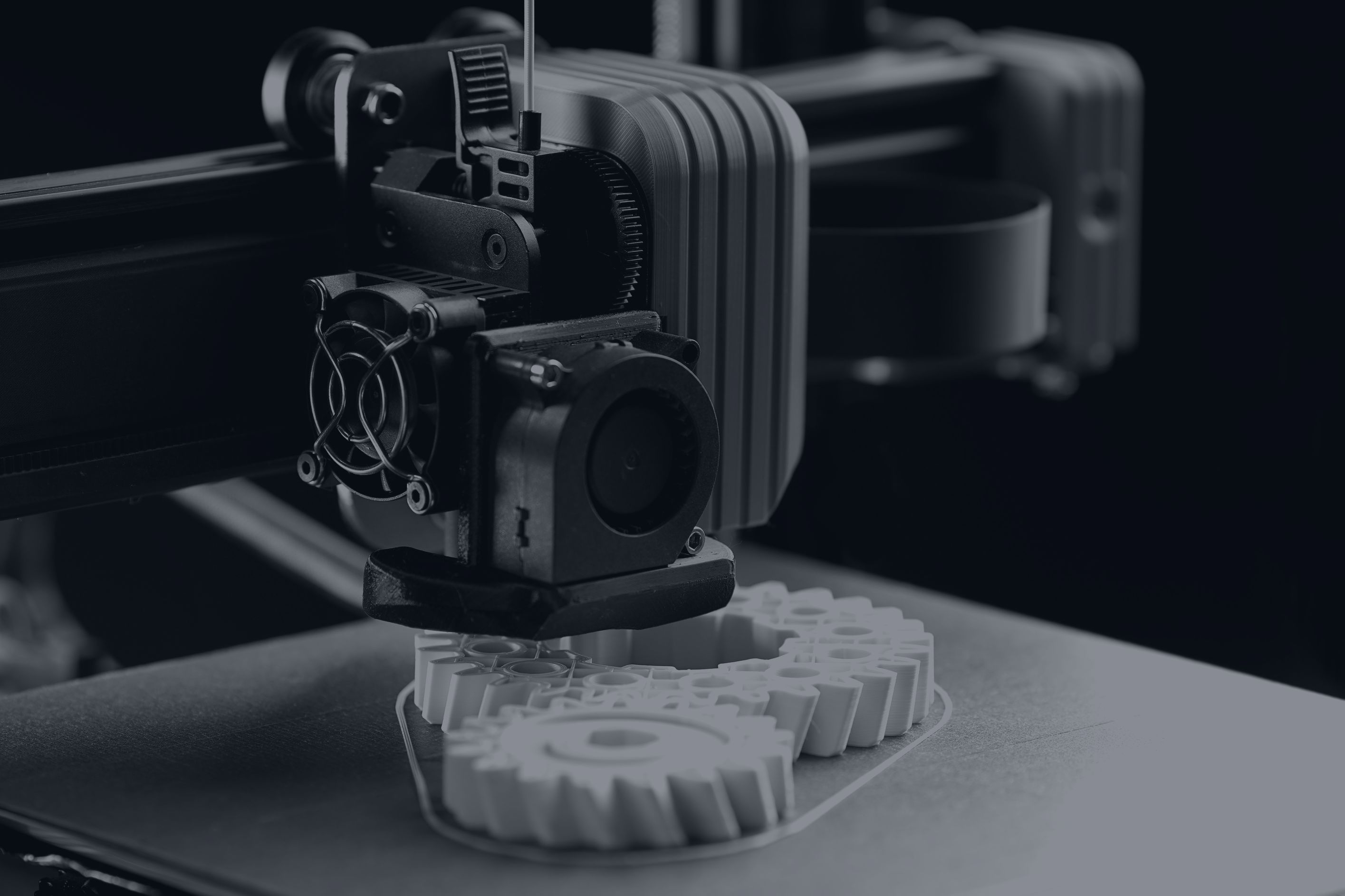 3D Printer Printing Gears